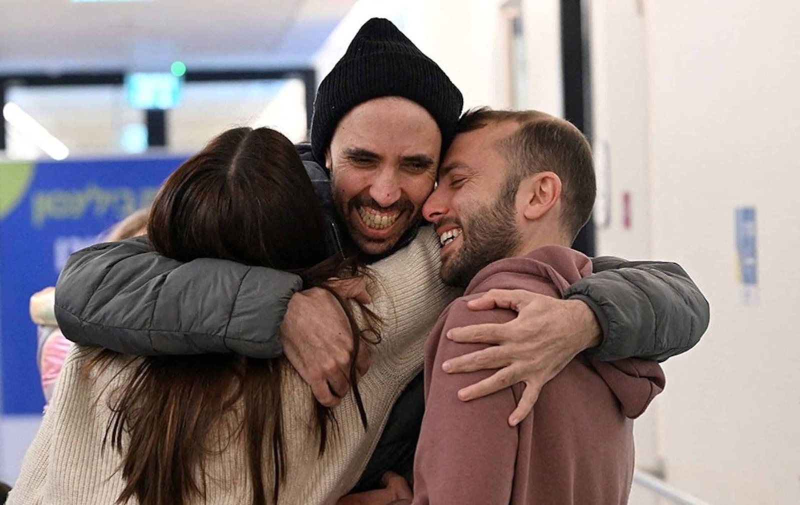 Photo: Tal Shham, a hostage that was held in Gaza from the deadly attack on October 7, 2023, reacts while gathering with his family, on February 22, 2025.