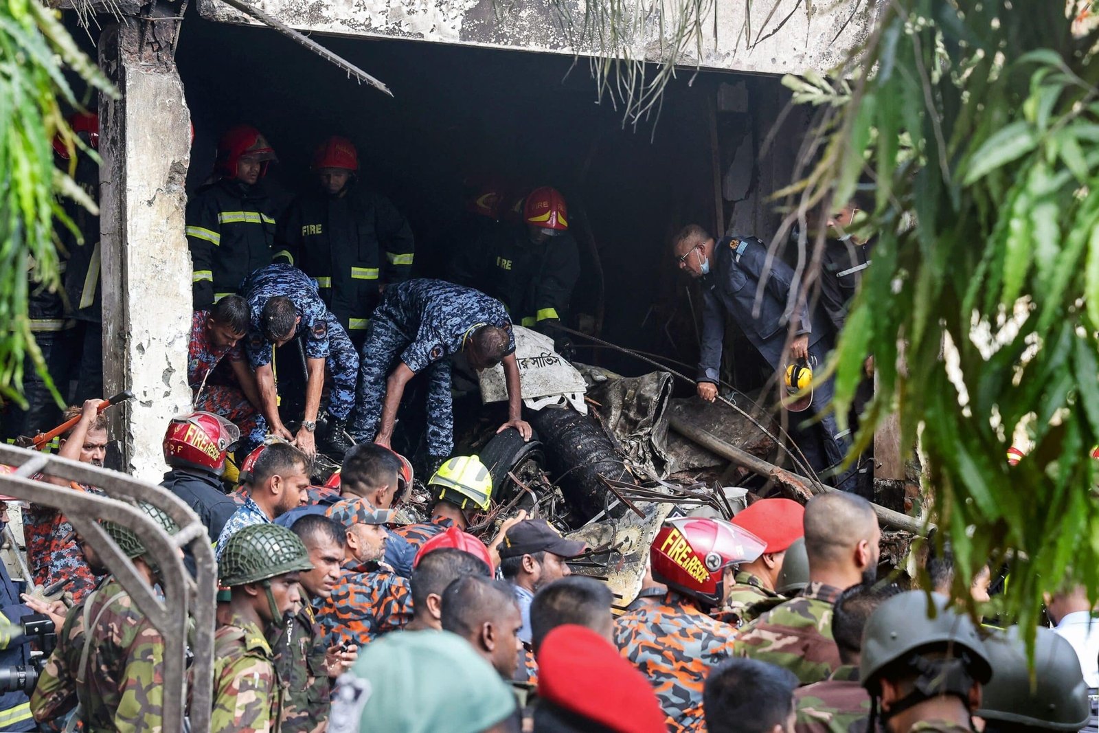 20 dead as the Bangladesh Air Force plane crashes into school